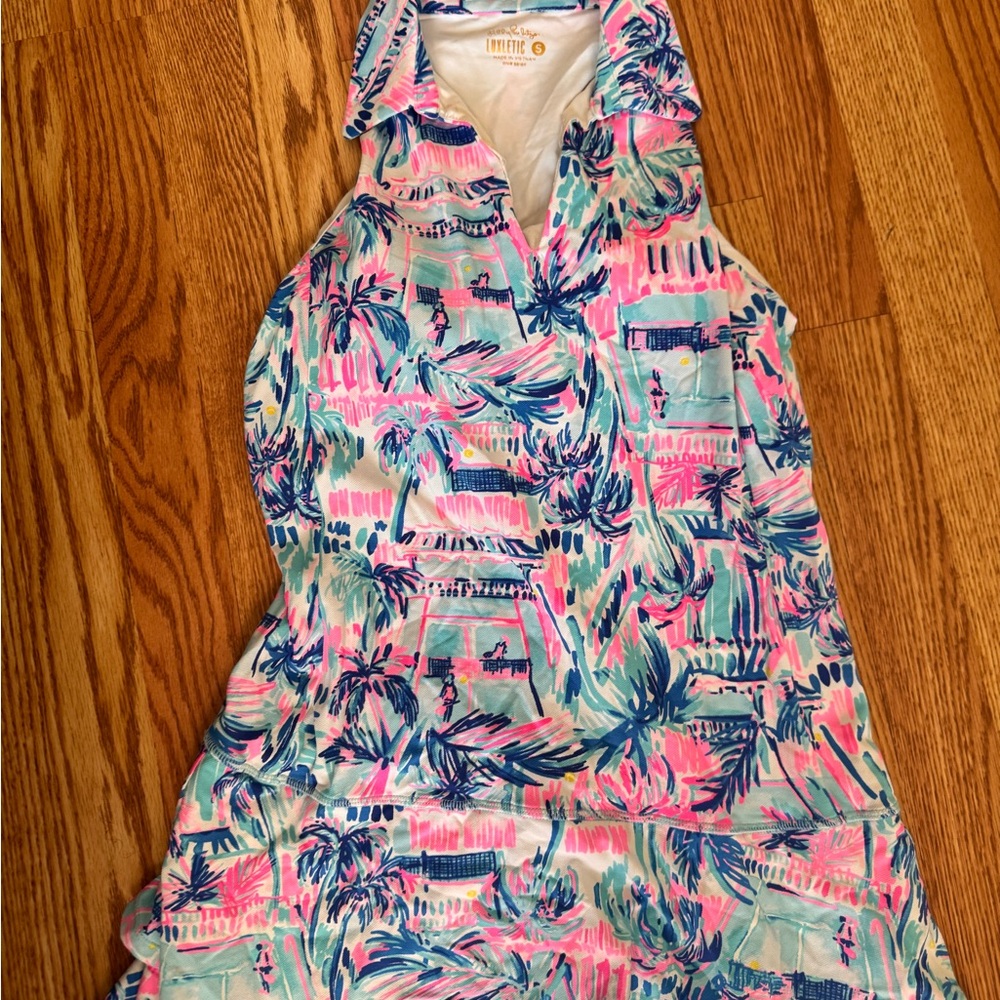 Lilly Pulitzer Pink and Blue Tropical Dress
